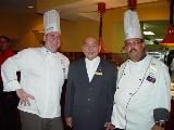 Matt at the Sunset Grille with dining room manager Ruben and sous chef Anthony