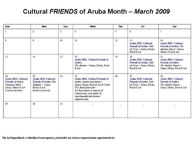 program for the month of March.JPG