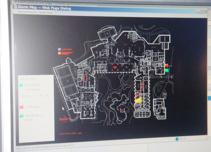 screen shot of alarm map display