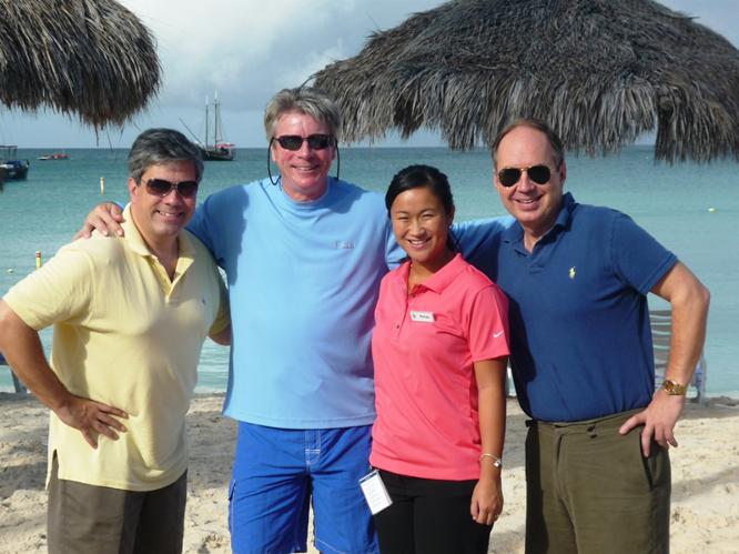 WCBS radio team together with Keirsin Tjon Sales & Marketing Coordinator Aruba Marriott.JPG