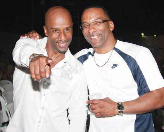 Co star of comedy night Damon Williams and friend.jpg