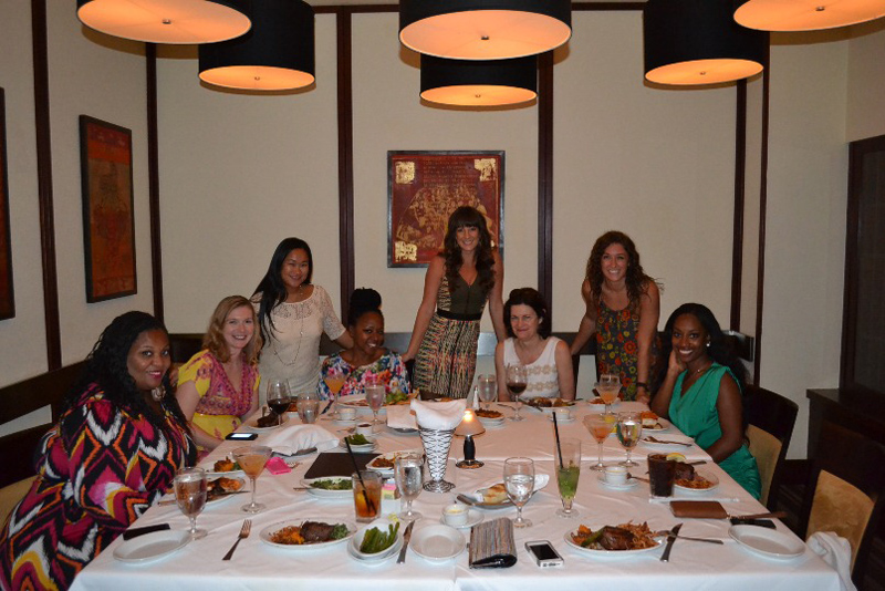 Farewell dinner at Ruth's Chris Steak House private room.JPG