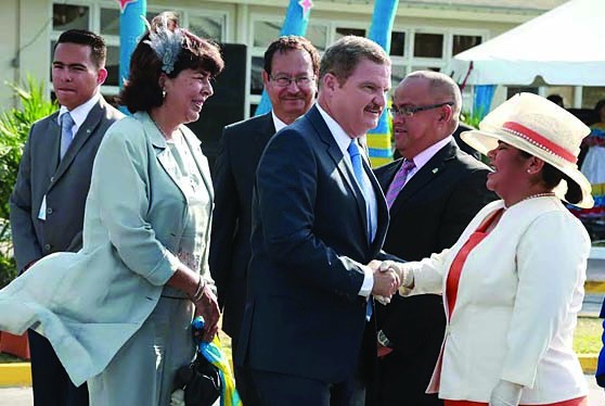 Prime Minister Mike Eman and wife Doina Eman.jpg