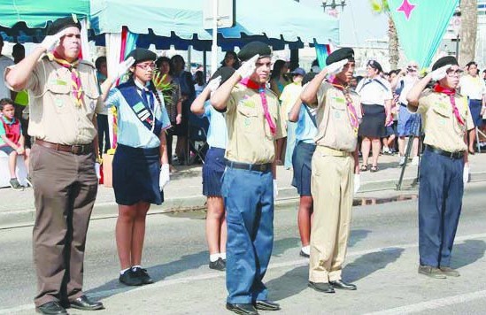 Scouts Saluting the island authorities.jpg
