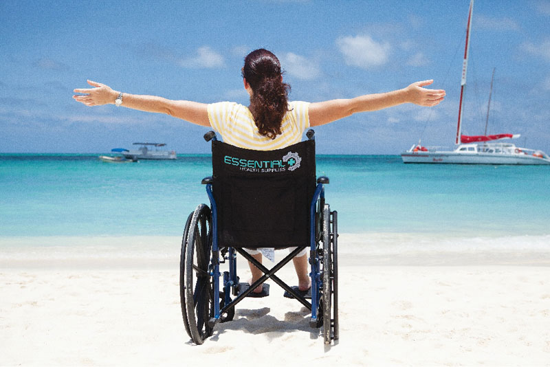 Wheelchair rentals available at Essential Health Supplies Aruba
