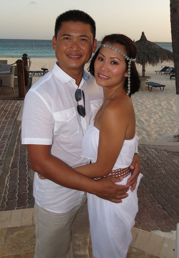 10th wedding anniversary in Aruba
