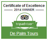 De Palm Tours Aruba TripsAdvisor Certificate of Excellence