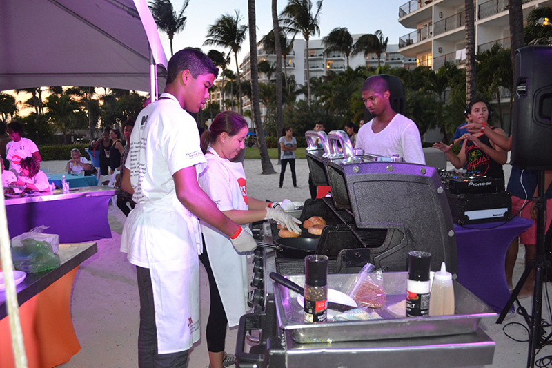 Students at the grill 2.JPG