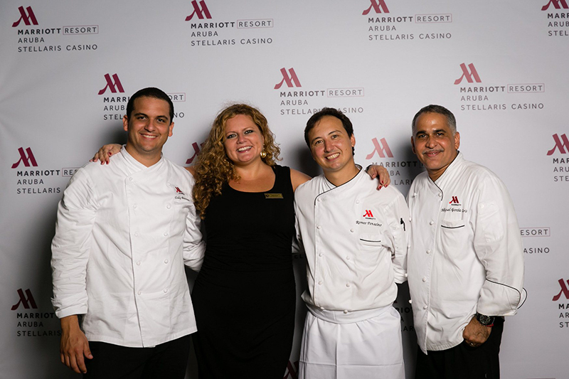 Carolina Voullieme with Executive Chef Teddy Bouroncle, Chef Romeo and Chef Miguel .jpg