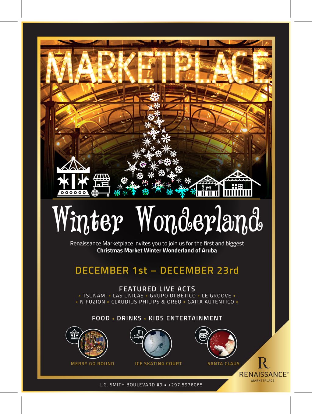 Step into a Winter Wonderland with Renaissance Marketplace Aruba