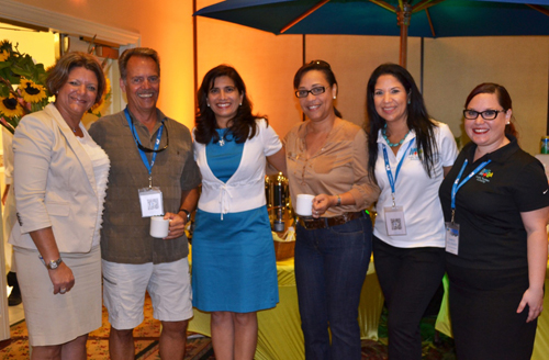 DOSM Antoinette vd Berg (Marriott), Sanju Luidesn (ATA) Stephanie Koole (De Palm) and Jerusha Rasmijn, Darice Solognier ACB) at Marriott.JPG